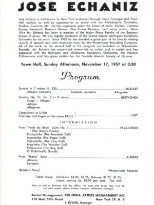 Echaniz box 1-2 1957 Town Hall promo side B Town Hall promo side B