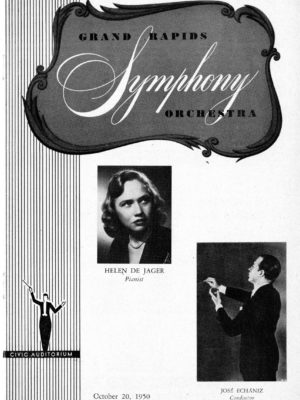 Echaniz box 1-4 Grand Rapids Symphony 1950 October 20 cover Grand Rapids Symphony 1950 October 20 cover
