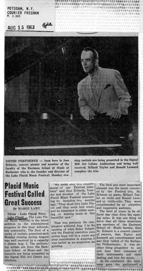 The Lake Placid Music Festival acquired a dedicated audience right from the outset. José Echániz Collection.