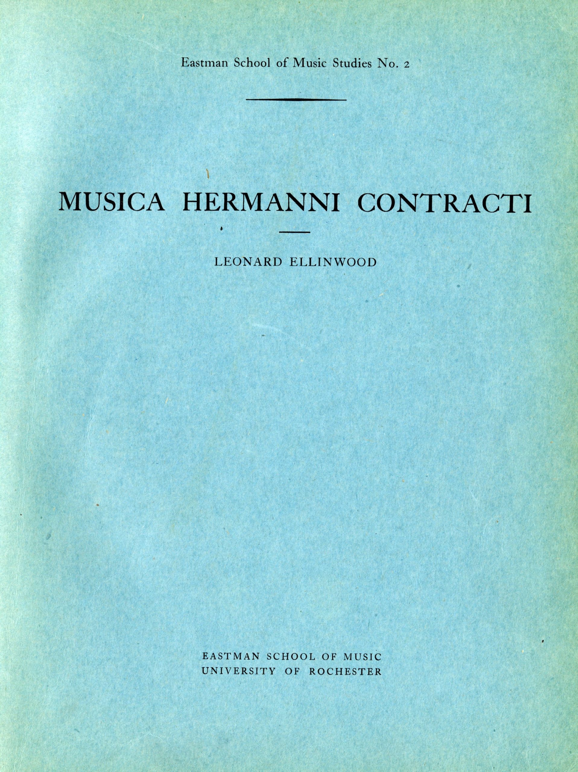 Ellinwood, Musica Hermanni Contracti, cover Ellinwood, Musica Hermanni Contracti, cover