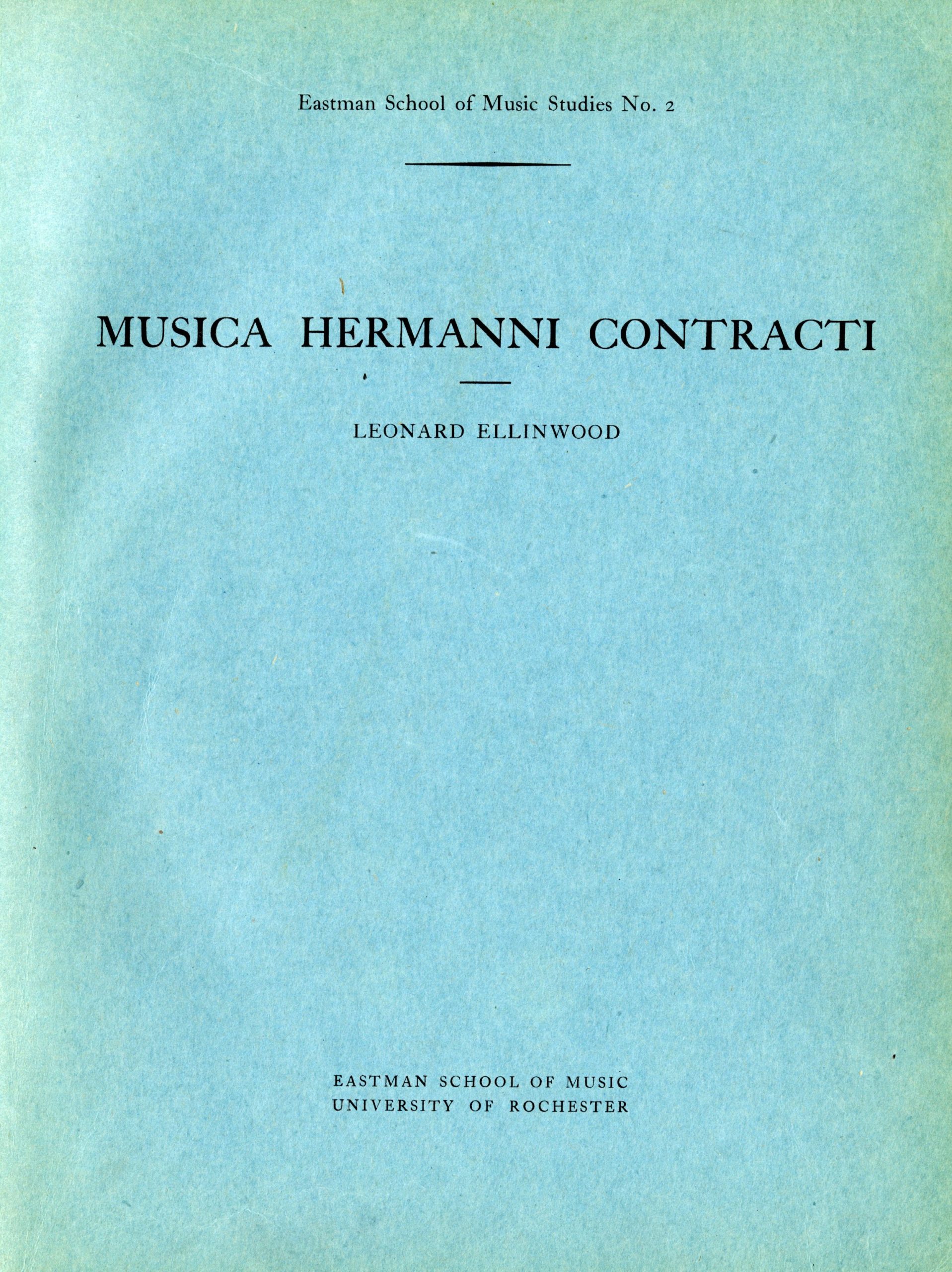 Ellinwood, Musica Hermanni Contracti, cover