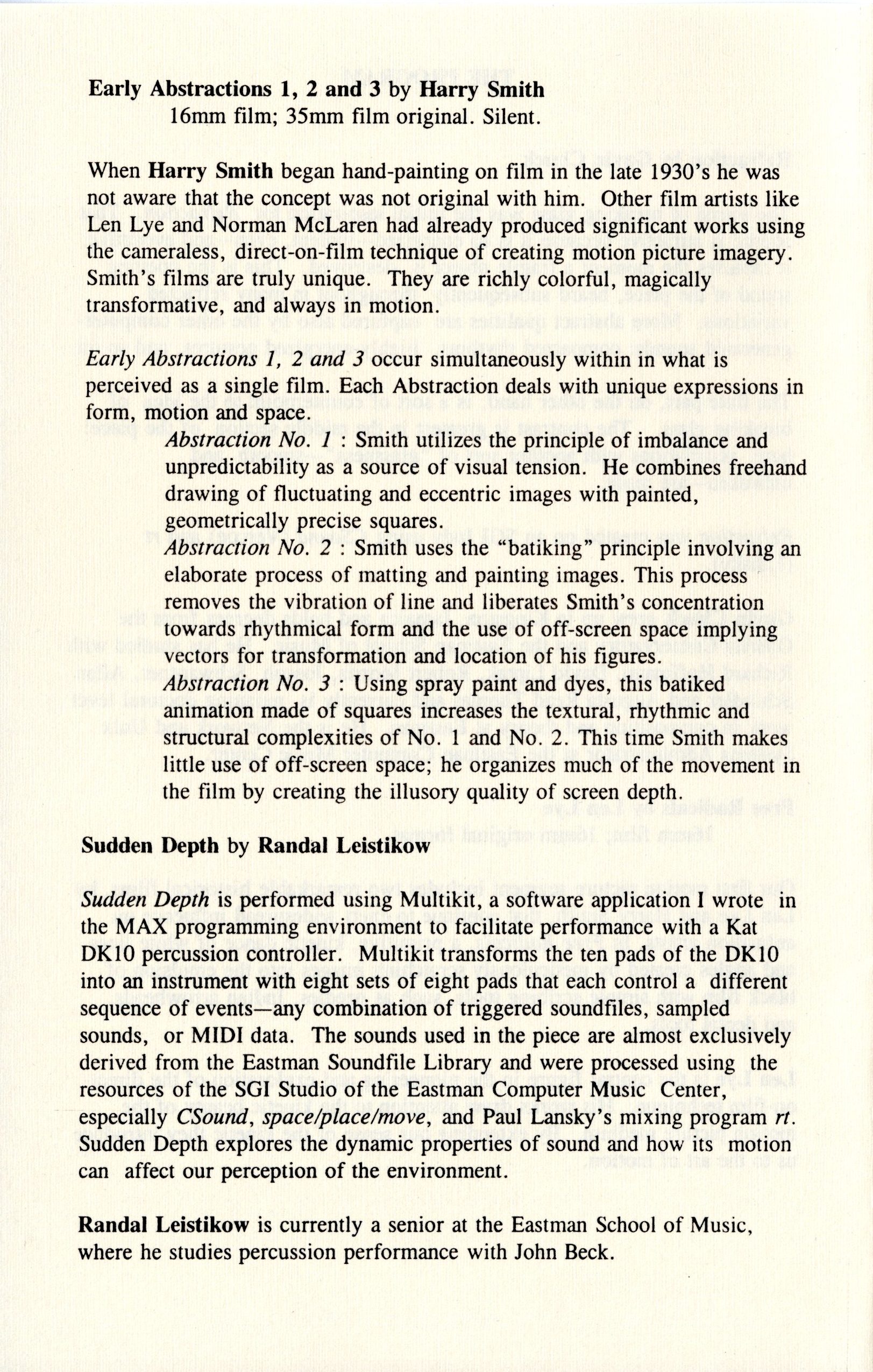 Evening of Computer Music and Films, concert program, page 06