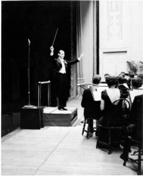 Frederick Fennell conducting the Symphony Band’s second annual concert on March 23rd, 1936