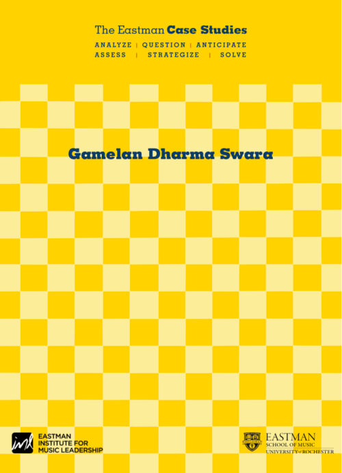 This study highlights key moments in the group’s early history and focuses on serious internal questions about its effort to respect the Balinese tradition while exploring new horizons with gamelan music.
Gamelan Dharma Swara