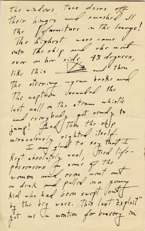 Second page of HH letter to his parents, September 1, 1924, page 2