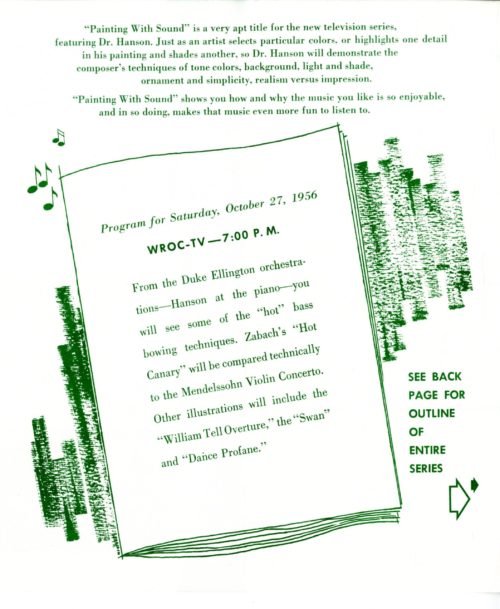 Annotated draft script of the first program in the series Painting with Sound