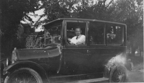 Hanson at wheel