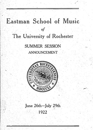 Official Bulletin 1922 summer session 1 Official Bulletin 1922 summer session