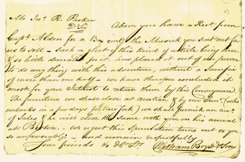 Letter from William Boyd