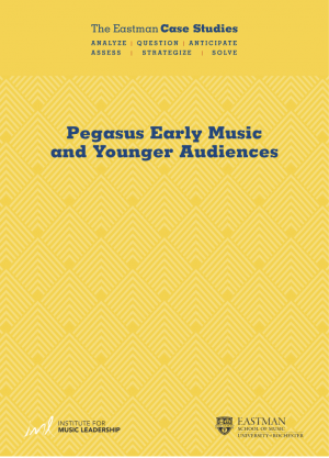 Pegasus Early Music is the only concert presenter of early music in western New York, but with a steadily aging audience. Students will evaluate current marketing initiatives to lure new audiences.
Pegasus Early Music and Younger Audiences