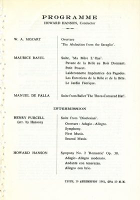 Philharmonia program Athens 19 December 1961 page 3 Philharmonia program Athens 19 December 1961 page 3