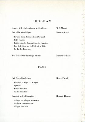 Philharmonia program Uppsala 17 December 1961 page 2