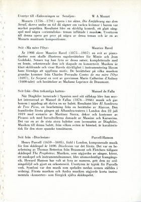 Philharmonia program Uppsala 17 December 1961 page 3