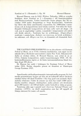 Philharmonia program Uppsala 17 December 1961 page 4