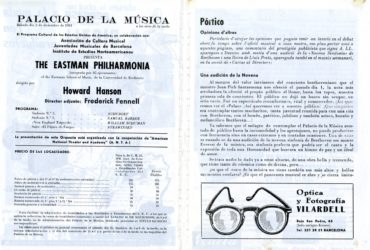 Philharmonia program Valencia 1 December 1961 page 4-5 Philharmonia program Valencia 1 December 1961 page 4-5