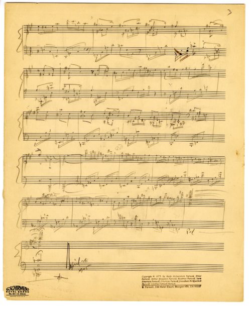 Polytonal Sketches No. 1, pencil sketch, page 3.