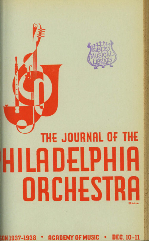 Printed program Philadelphia Orchestra December 10 and 11, 1937 page 1