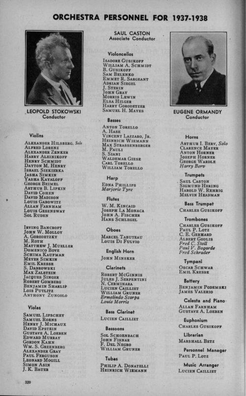 Printed program Philadelphia Orchestra December 10 and 11, 1937 page 12