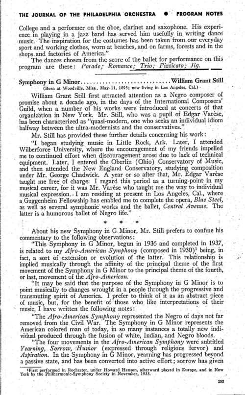 Printed program Philadelphia Orchestra December 10 and 11, 1937 page 5 Printed program Philadelphia Orchestra December 10 and 11, 1937 page 5