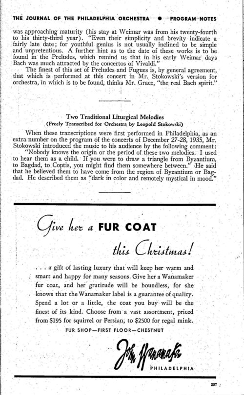 Printed program Philadelphia Orchestra December 10 and 11, 1937 page 7 Printed program Philadelphia Orchestra December 10 and 11, 1937 page 7