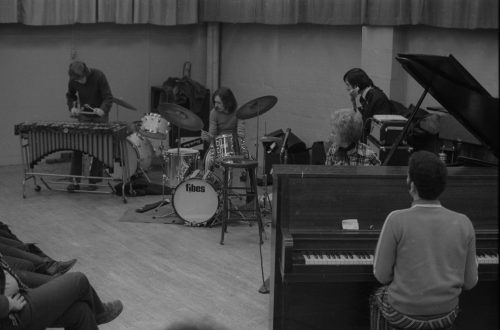 Marian McPartland jams with members of the Eastman Jazz Ensemble
