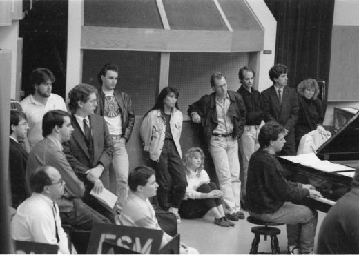 R3892-25 Colleagues and alumni who gathered for the April, 1990 tribute to Ray Wright.