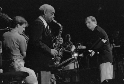 R4222A-10 Jim Doser conducts the Eastman New Jazz Ensemble with soloist Mr. Carter.