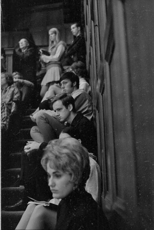 Students in seated in the aisle in Kilbourn Hall during the concert, an indication of the turn-out in the hall that morning.