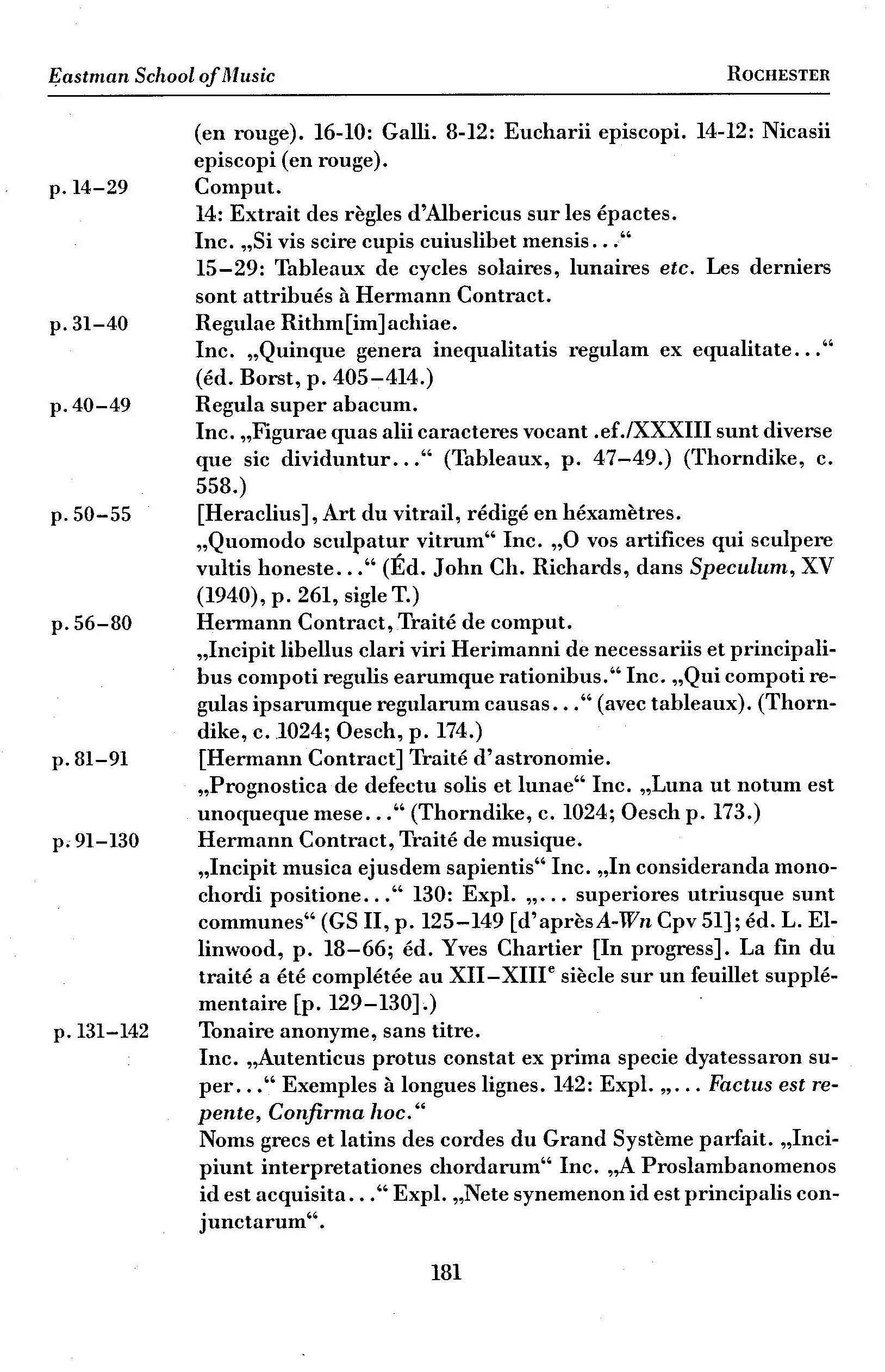 RISM IV, description of Rochester Codex, page 2 RISM IV, description of Rochester Codex, page 2