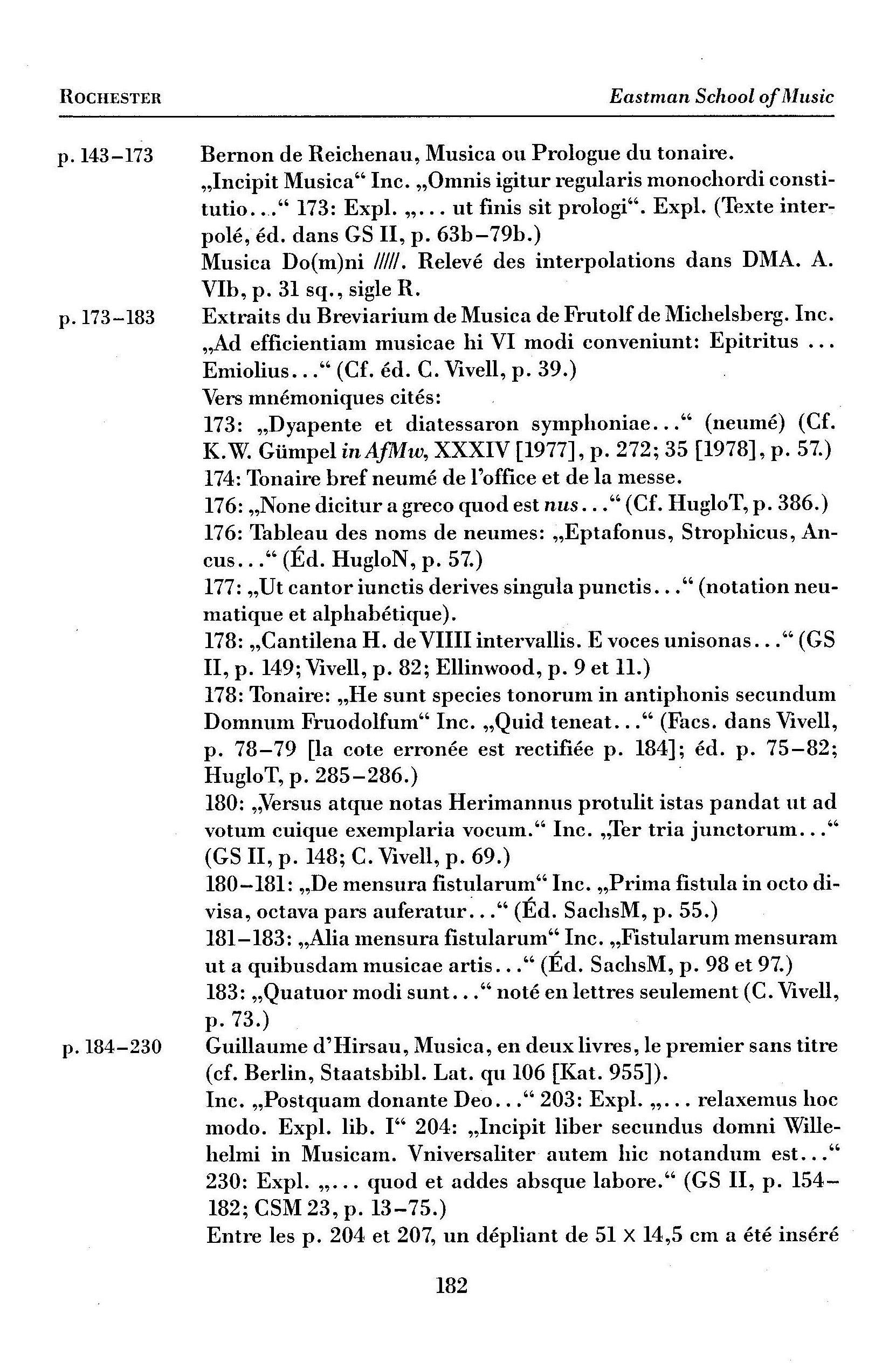 RISM IV, description of Rochester Codex, page 3