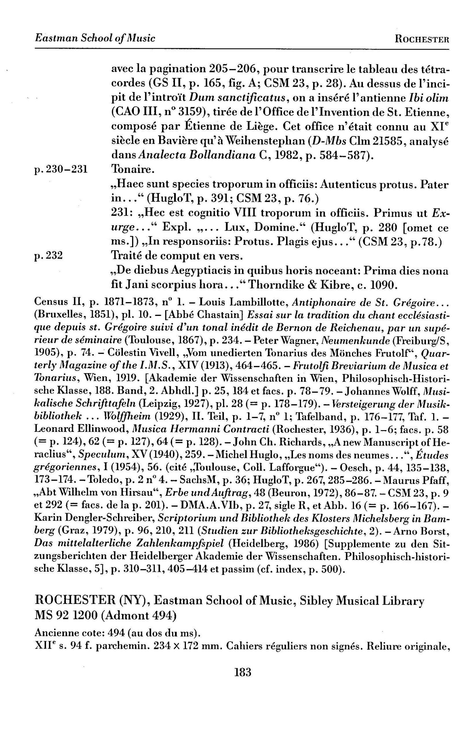 RISM IV, description of Rochester Codex, page 4 RISM IV, description of Rochester Codex, page 4