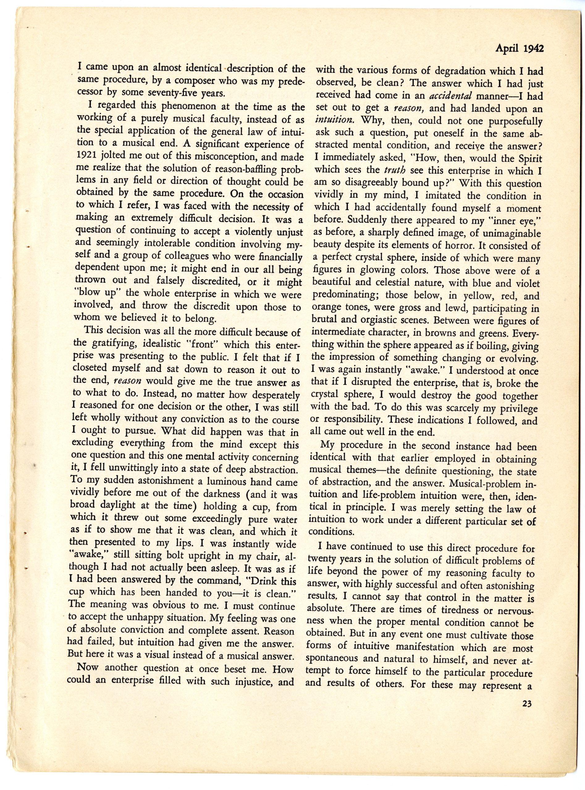 Science and Intuition article, page 4. Science and Intuition article, page 4.
