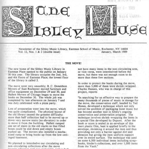 Sibley Muse (March 1989) Sibley Muse (March 1989)