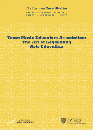 Learn about the role and strategies of advocacy for the arts in education while following the long journey toward passage of state level legislation in support of public arts education.
Texas Music Educators Association: The Art of Legislating Arts Education