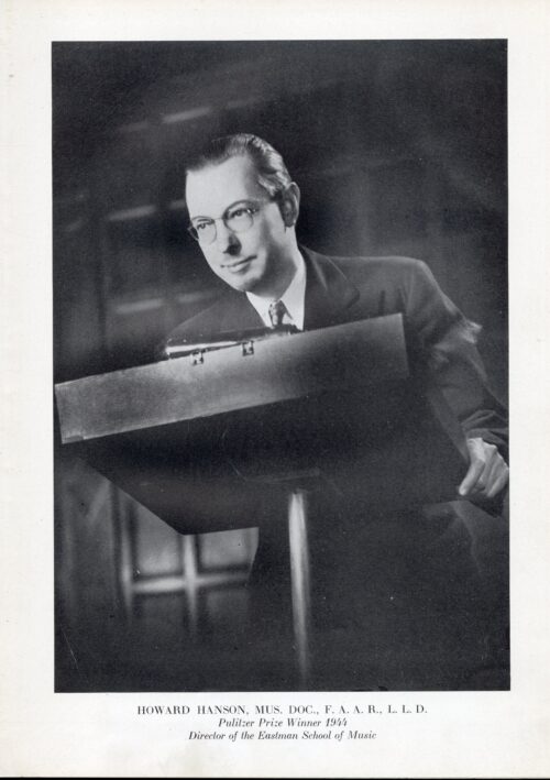 ► Howard Hanson as pictured in The Score 1943 (one .JPG) CAPTION: Howard Hanson as he appeared in 1942-43, published in The Score 1943.
