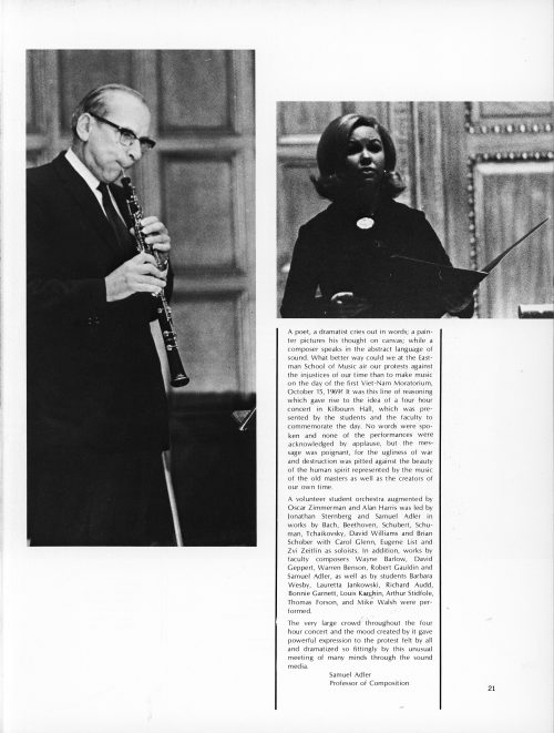 page 21 from the Eastman yearbook, The Score 1970.
