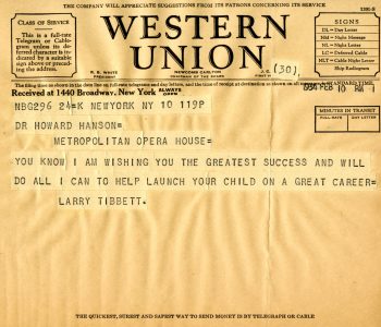 telegram: Tibbett, Lawrence IN COLOR