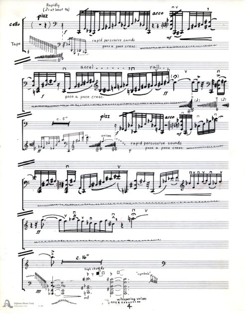 Tremor of Night and Day, ink score, page 4