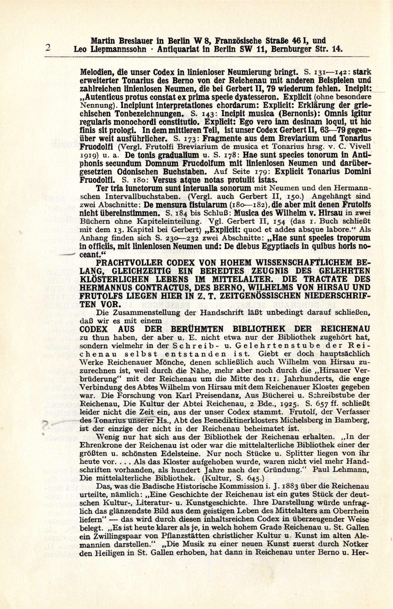 Wolffheim auction catalog vol 2, page 2