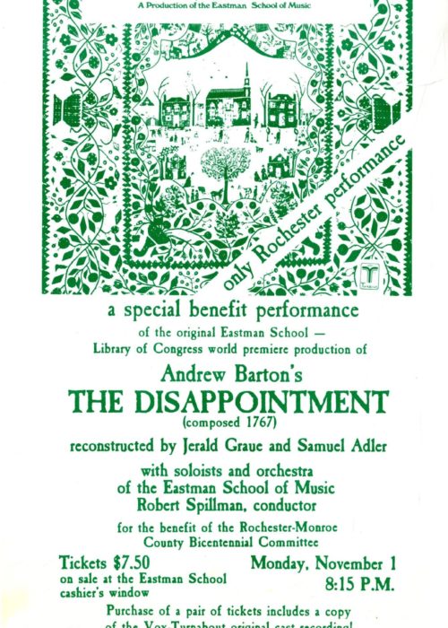 handbill for Kilbourn Hall performance handbill for Kilbourn Hall performance
