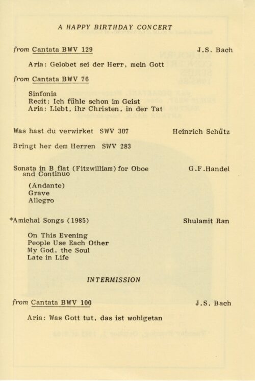 program, 1985, October 1, page 2