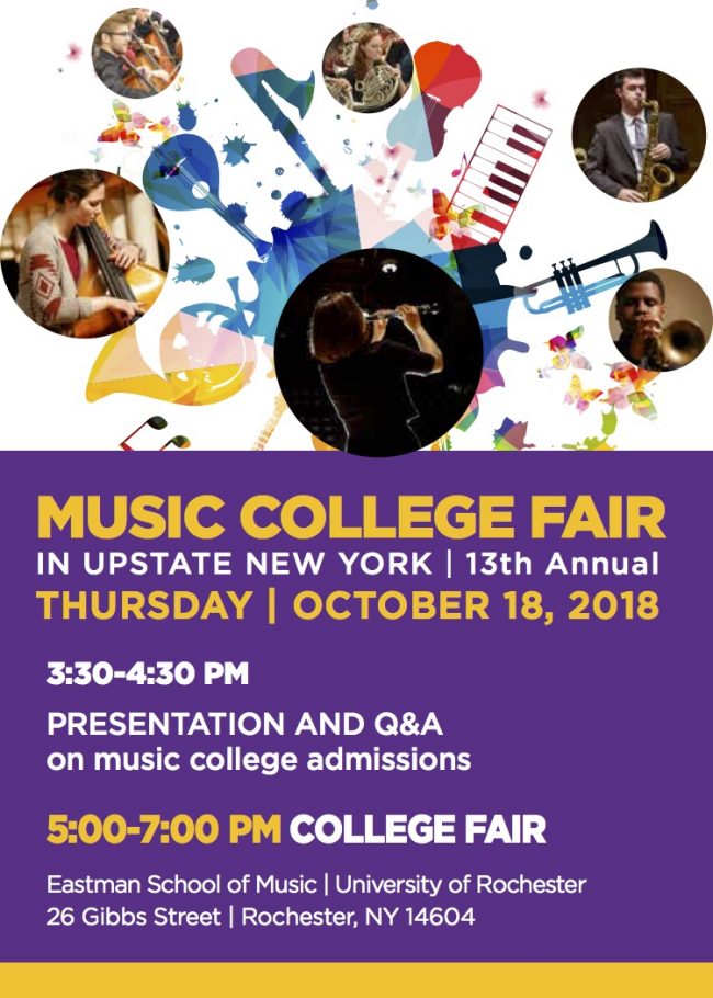 13th Annual Music College Fair poster