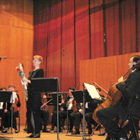 Sophia Gibbs Kim on stage