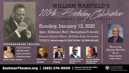William Warfield Scholarship Benefit Concert  poster