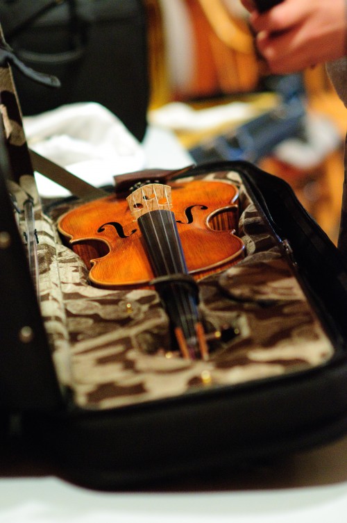 Eastman School of Music Viola Workshop at the Ciminelli Lounge, Student Living Center, 100 Gibbs Street, Rochester, NY with directors George Taylor (not pictured) and Katie Dey.