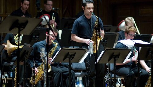 Photo of Jazz students and faculty performing