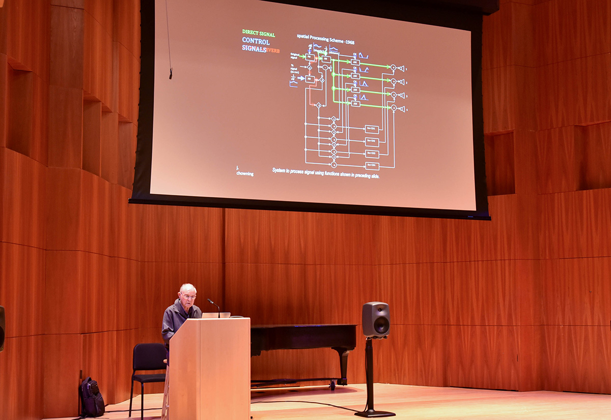 2023-09-28 John Chowning Lecture EMuSE Hatch Recital Hall