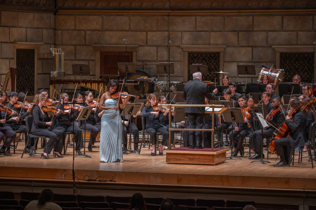 Hall-Tompkins took to the Kodak Hall stage with conductor Leonard Slatkin
