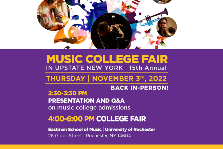 Poster for Upstate New York Music College Fair