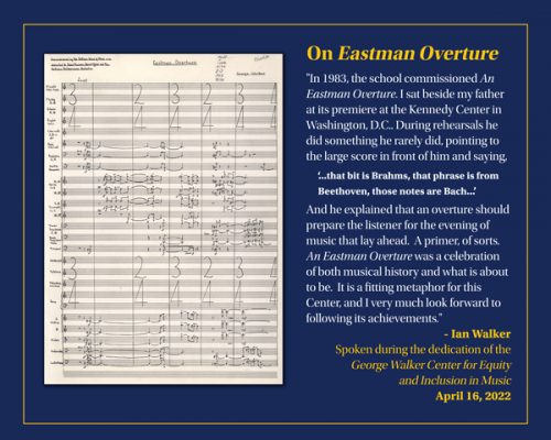 Eastman Overture Dedication